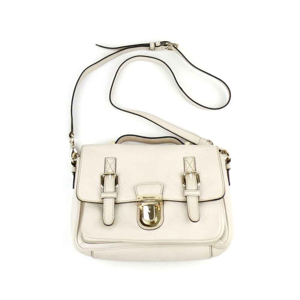 kate spade new york‎ Cream Leather Crossbody Bag With Gold Hardware & Adjustable